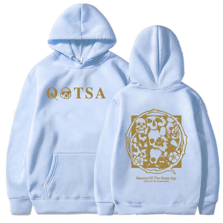 Mikiny Alive In The Catacombs QUEENS OF THE STONE AGE QOTSA Kapela Mikina s dlouhým rukávem Pánské mikiny s kapucí Grunge Pánská mikina