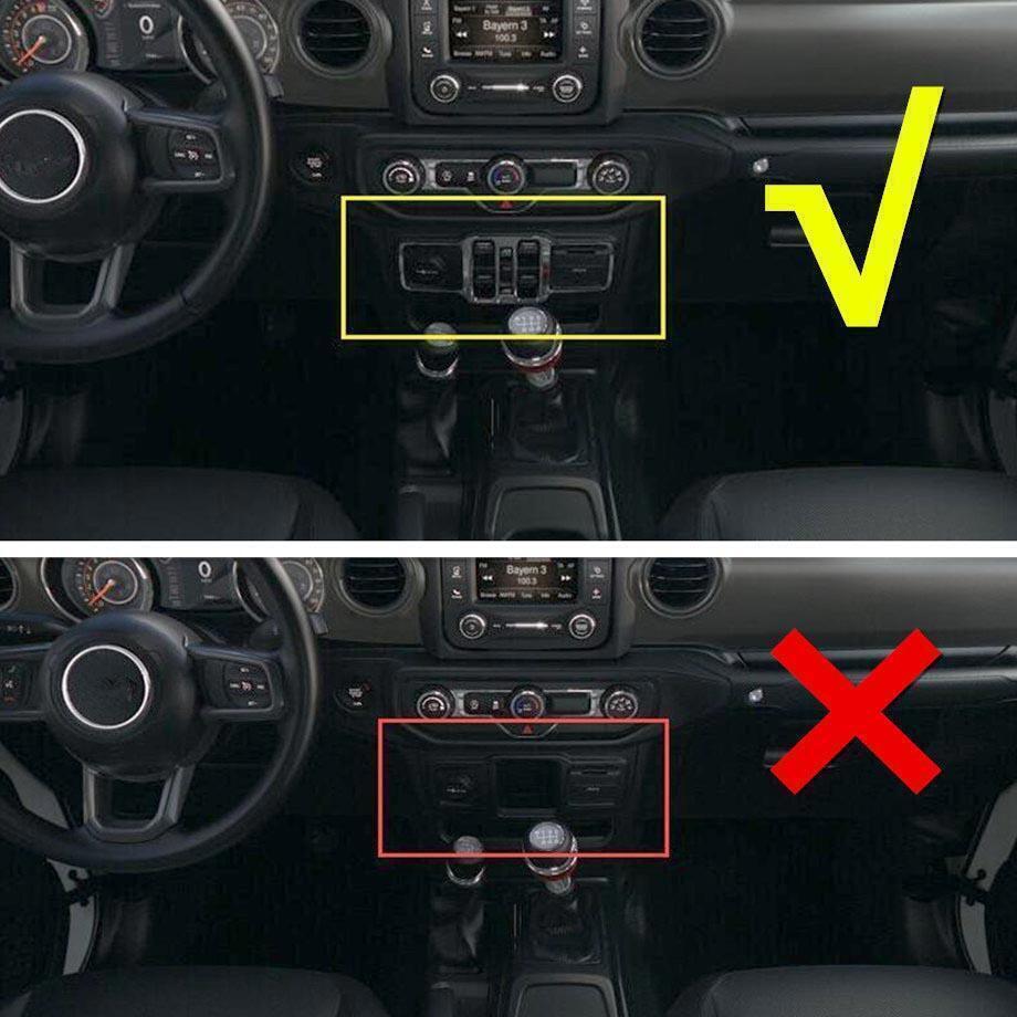 For 18- Jeep Wrangler JL ABS Carbon Car Window Lift Switch Button Cover Trim