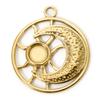 2 PCs 304 Stainless Steel Charms 18K Real Gold Plated Sun Moon Cross Heart Pendants For DIY Necklace Jewelry Making Findings