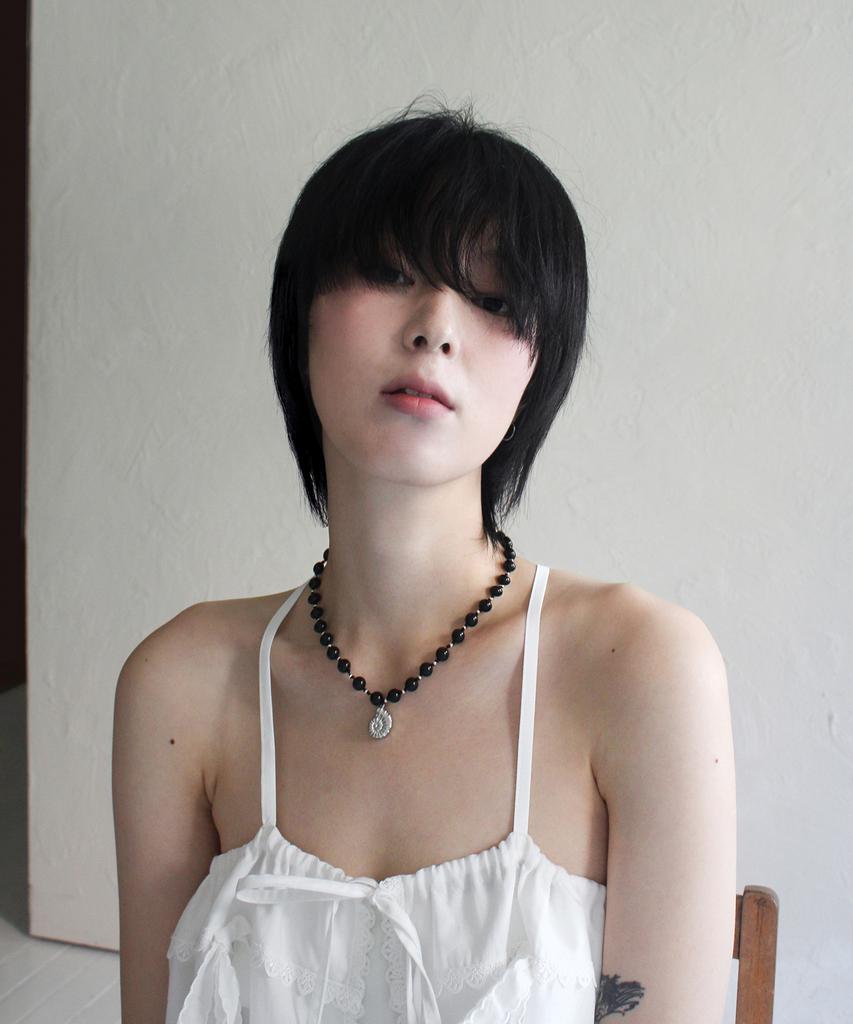 Rubati Black Onyx Ammonite Necklace