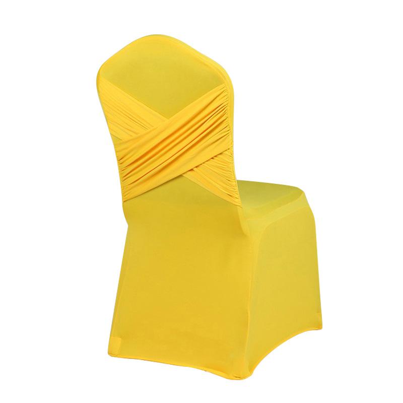 

1/2/4/6Pcs Cross Back Stretch Chair Cover Milk Silk Spandex Slipcover for Wedding Banquet Hotel Dining Room Party Decoration 1pcs