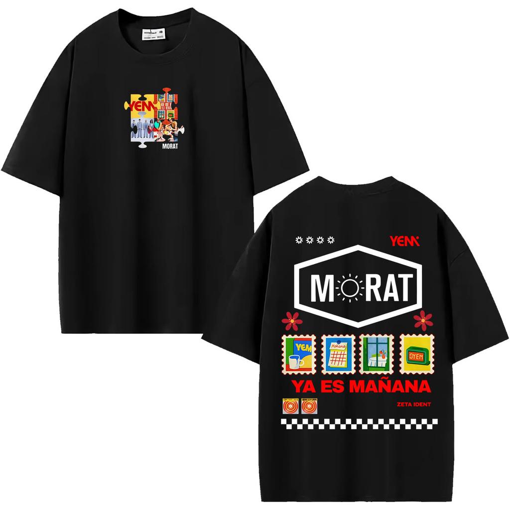Band Morat Ya Es Manana Yem 2026 Tour T-shirts for Men Women Harajuku Gothic High Street T Shirt Summer Tops 100% Cotton T-shirt