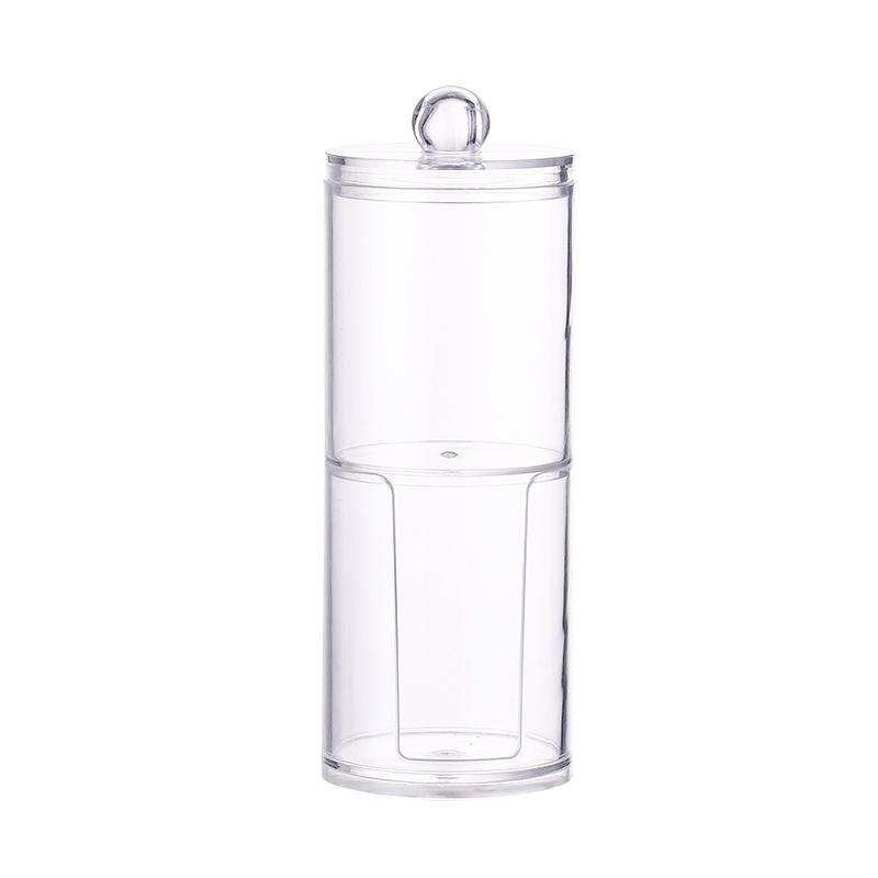 Dual-Layer Acrylic Cotton Swab & Makeup Remover Storage Box