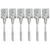 Ground Stakes 6 Pcs Silver 12x12x56 Cm Galvanized Steel