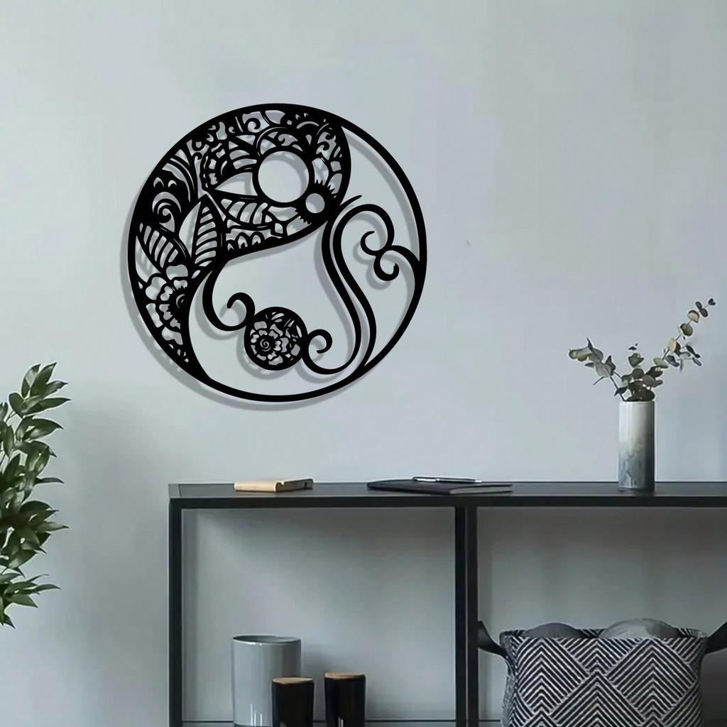 Metal Wall Art Mandala for Garden Home Decor Weather Resistant
