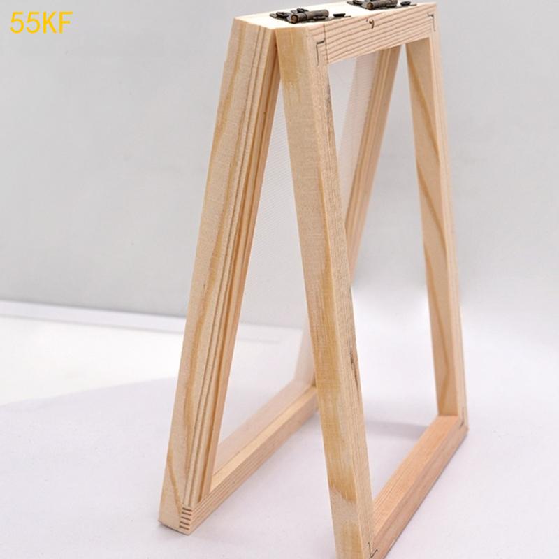 55KF 2Pcs Reusable Mesh Paper Making Frame Handcraft Tool for Handmade Stationery Recycled Art Projects and DIY Crafts