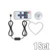Car Window LED Lights Glowing Heart Atmosphere Lamp USB Wiring Car Modification Neon Car Interior Decoration Lights Strip