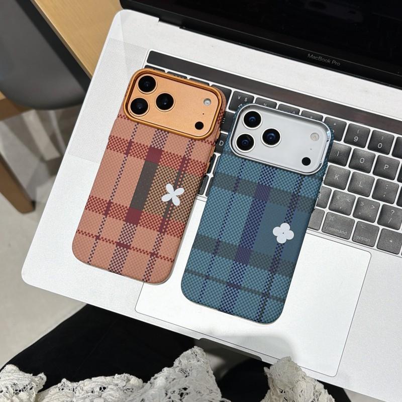 Carbon Fiber Texture Phone Case IPhone 15 16 17 Pro Max Full Body Matte Shockproof Cover With Magnetic Anti-Fingerprint