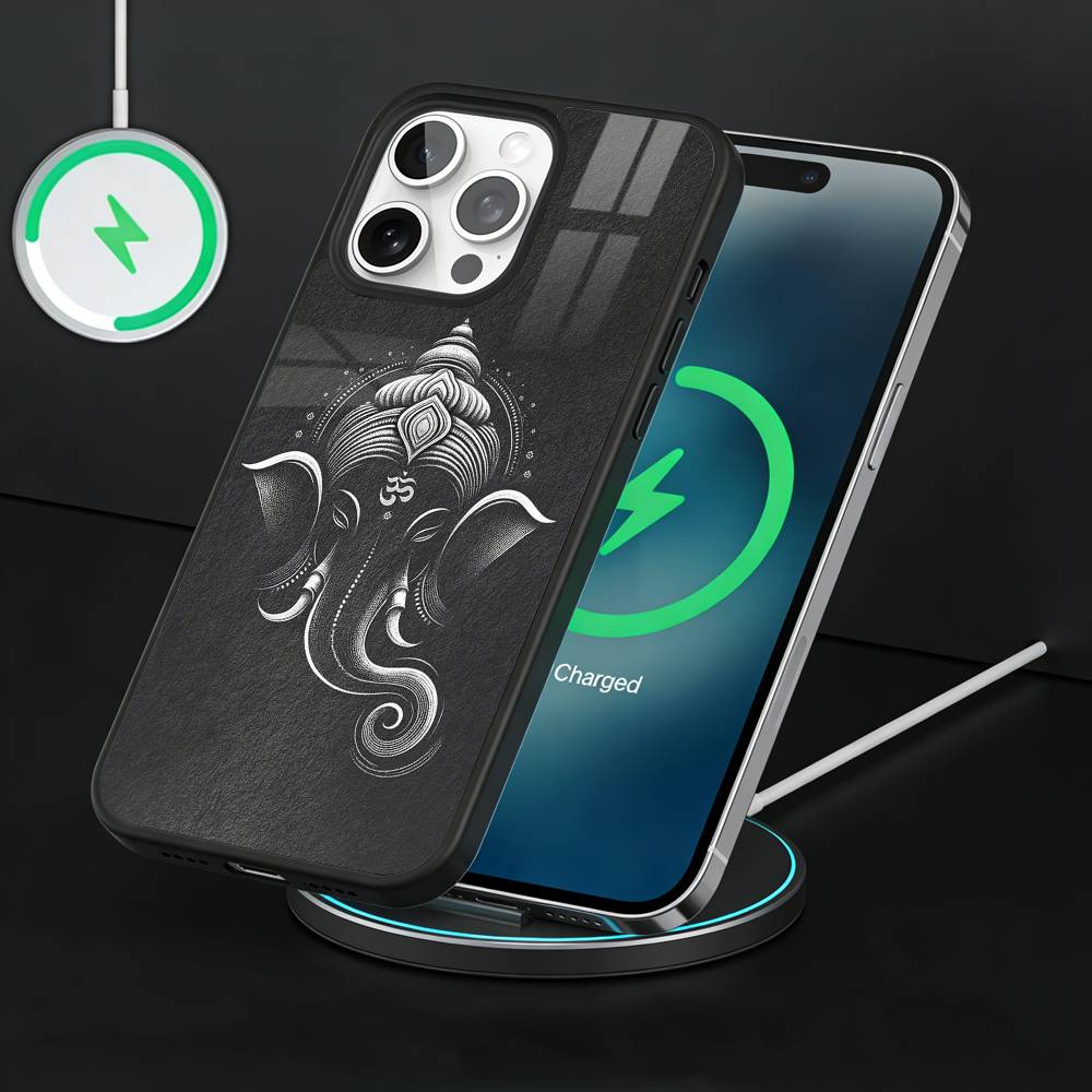 Ganesha Hindu God Ganesh Elephant Phone Case For iPhone17,16,15,14,13 Plus,Pro Max Magnetic For Magsafe Wireless Charging iPhone14PRO