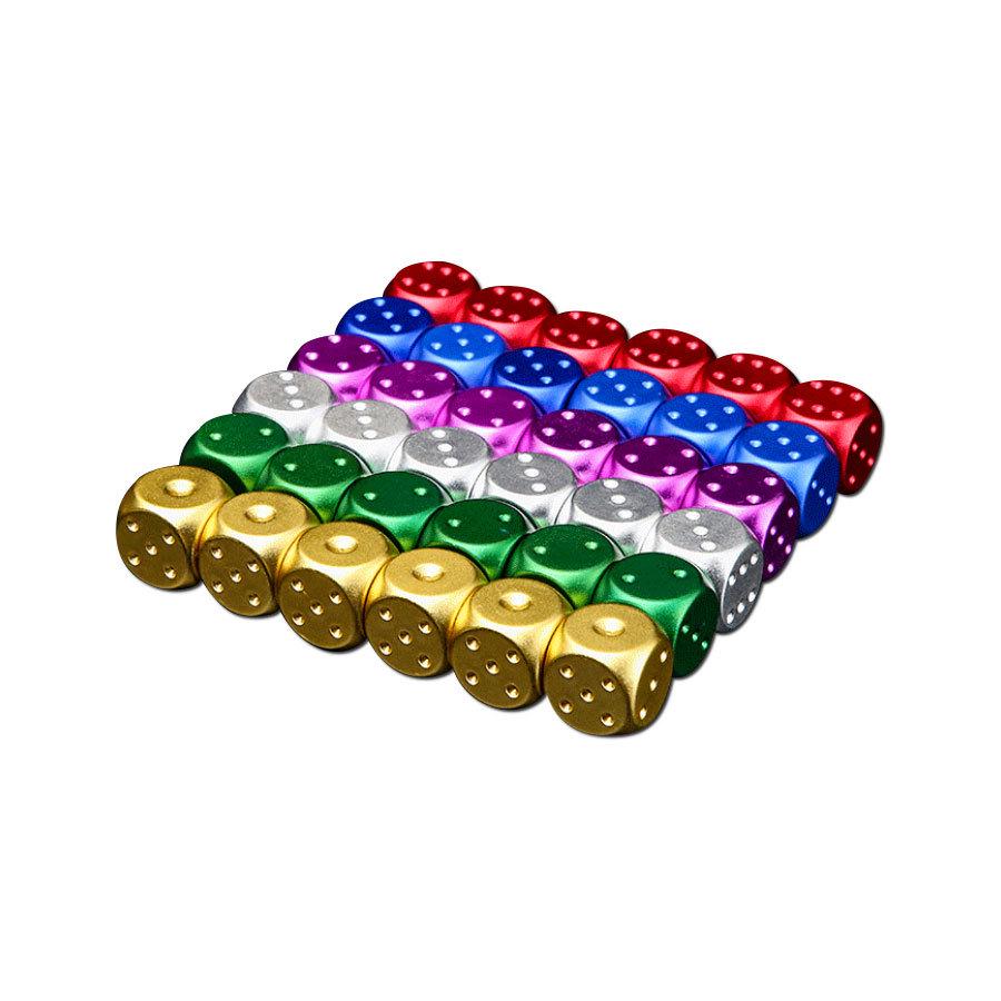 Aluminum Alloy Square Boxed Dice for Casual Entertainment and Dining