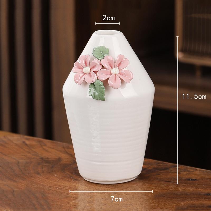 Mini vază vază ceramică cu flori în relief porțelan artizanat accesorii aranjamente florale hidroponie terariu decorare acasă