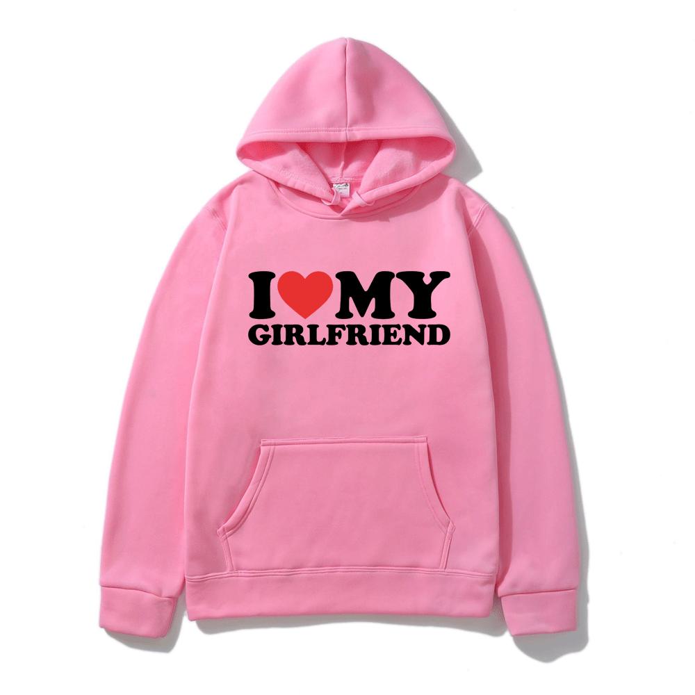 Lustige „I Love My Girlfriend“-Hoodies für Herren und Damen, Y2k-Hoodie, Streetwear, mit Kapuze, Sweatshirts, Pullover, Unisex, Trainingsanzug, Kleidung
