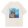 Greetings Huzz T-shirt Silly Cat Meme Summer Hip Hop High Quality Mens Women Crewneck Casual Y2k Clothes Teenager Tshirt Unisex