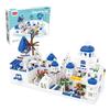 World City Architecture Mini Blocks Greece Santorini Building Bricks  St Paul Cathedral Toy Girl Birthday Valentine Day Present