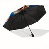 1pc Whimsical Dance of Hummingbirds Automatic Opening and Closing Folding - A Good Choice for Gifts, Fashionable and Convenient Umbrella With Cut