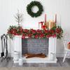 Red Berry Christmas Garland Multi-Purpose Holly Berries Artificial Garland Christmas Decoration Wreath Outside Winter Wall Decor