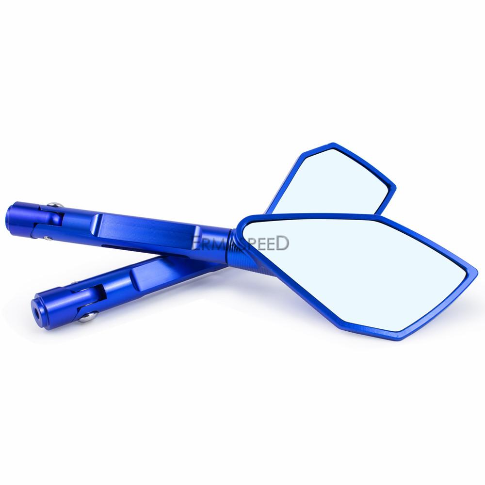 Universal Motorcycle Rear View Mirrors CNC Aluminum Handlebar Side Mirrors For MT07 MT09 MT10 MSX125 CB1000R Moto