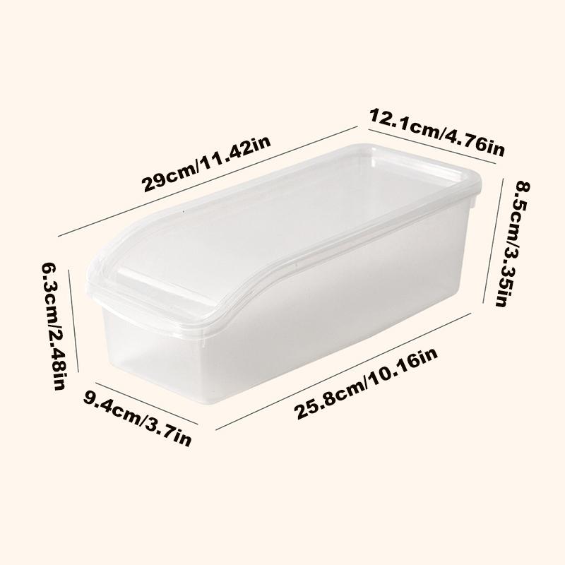 1pc Refrigerator Storage Box Fridge Sliding Bin Organizer Fresh Vegetable Fruit Box With Lid Container Kitchen Food Sealed Box