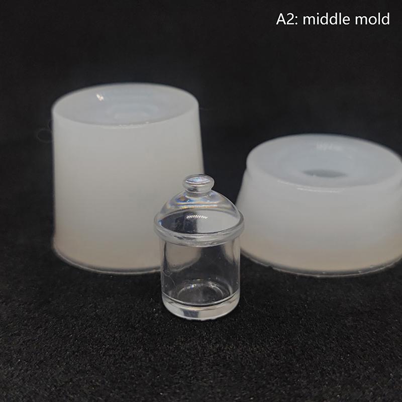 Puppenhaus Lebensmittel Glas Silikon Form Puppen Haus Mini Candy Cookie Gläser Modell Spielzeug Puppenhaus Küche Zubehör