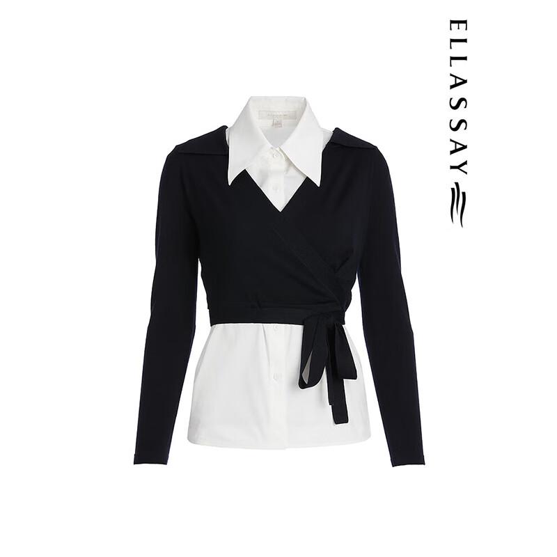 ELLASSAY Women's Merino Wool Blend Wrap Knit Cardigan