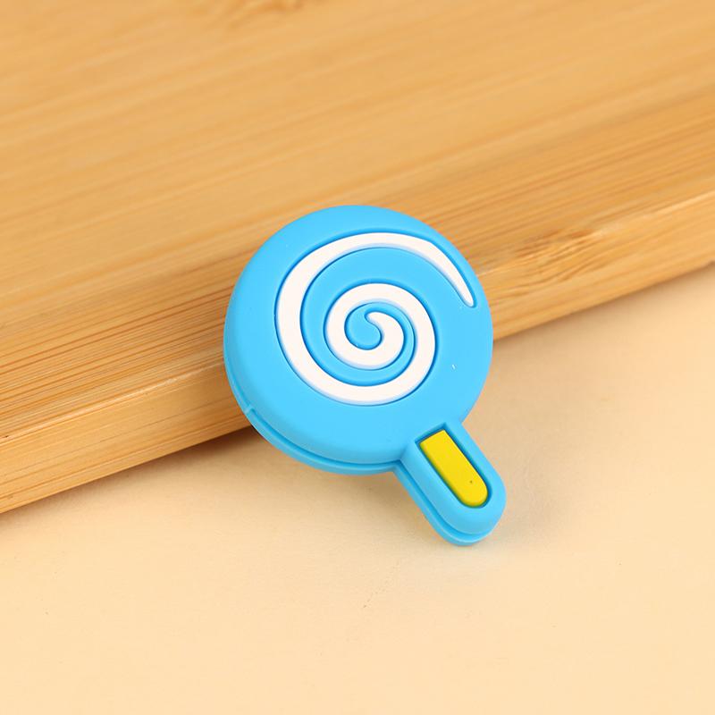 Мультяшная форма леденца Теннисная ракетка Ударопоглотитель Силиконовый амортизатор Теннисная ракетка Амортизирующая накладка Антивибрационные демпферы