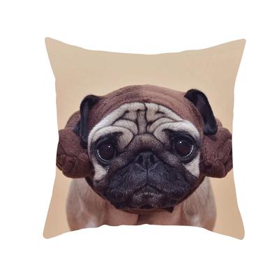 Fodera per cuscino con motivo a stampa di cane creativo e carino per la casa, il soggiorno, il divano, la decorazione dell'auto, cuscino decorativo