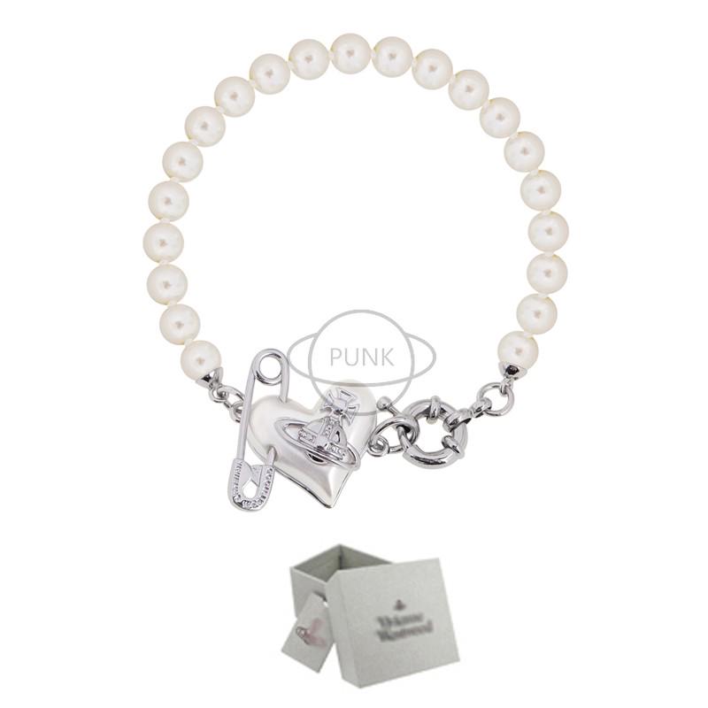 Saturn Series Resin Heart Pearl Bracelet - Elegant Celebrity-Inspired Christmas Gift