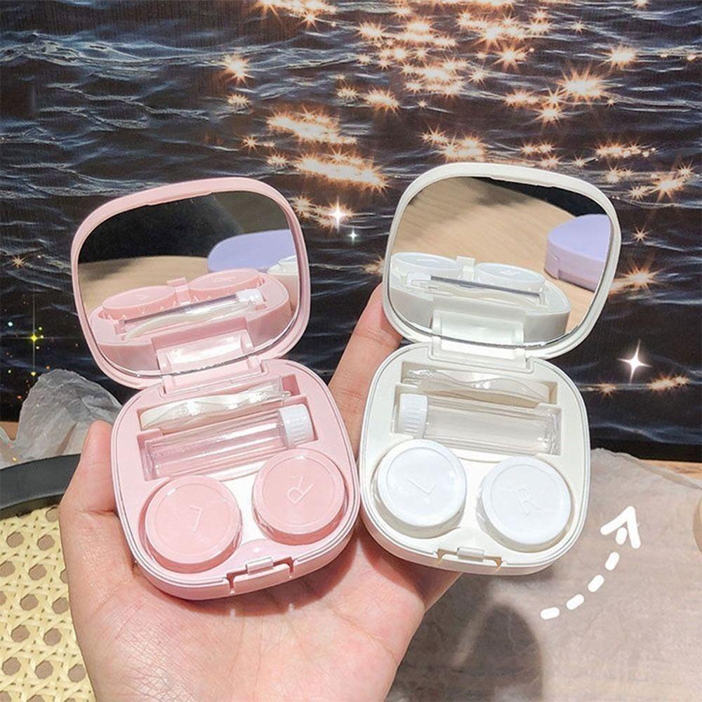 Mini Contact Lens Container Box Macaron Color Eyes Tool Kit Contact Lens Case  Daily Organizer