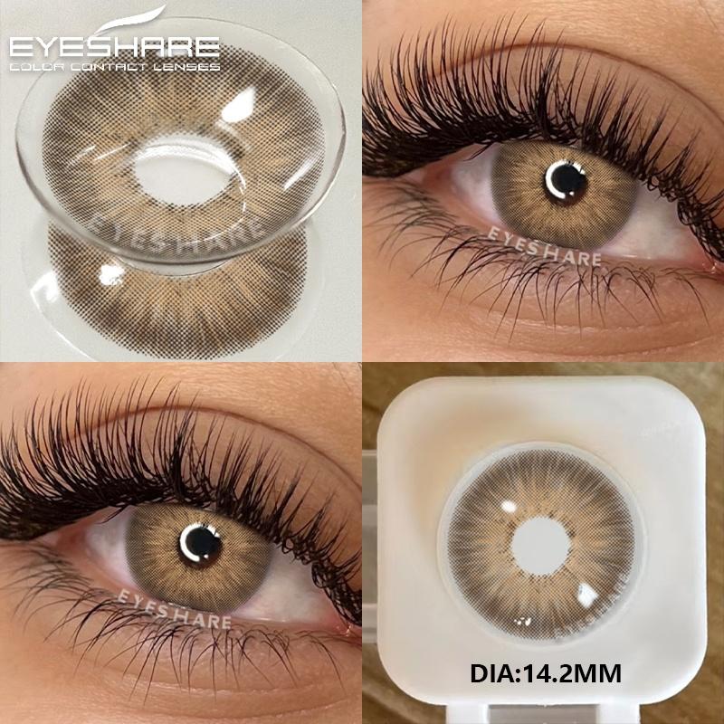 2Pcs Soft Lenses Blue Contacts Gray Lenses Yearly Fashion Color Contact Lenses for Eyes Beauty Eye Color Makeup Pupils