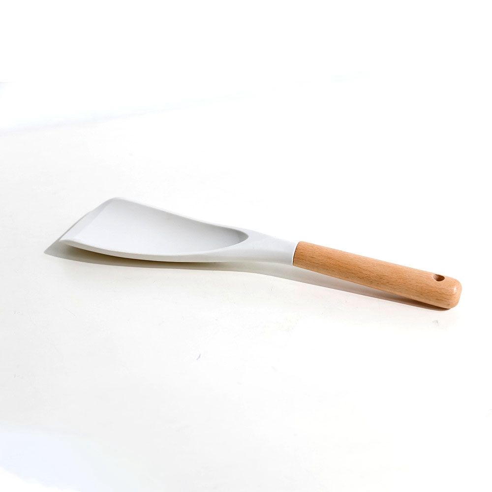 Non-stick Wood Handle Restaurant Spoon Kitchenware Turning Kitchen Utensils Spatula Rice Spoon Cooking Scoop