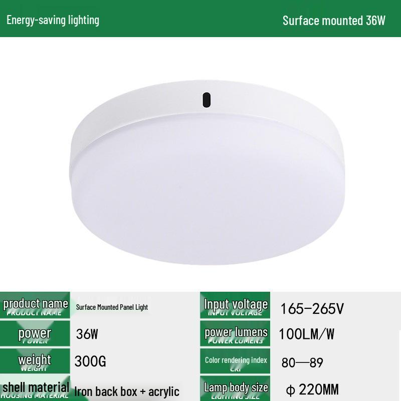 Frameless LED Surface Mount Eye Protection Downlight - Square/Round Panel