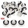 10pcs White Nylon Door Trim Panel Mounting Clips Fastener Kit Replacement For Peugeot 7703077476 Car Replacem Parts