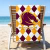 Asciugamano da Spiaggia in Microfibra Brisbane Broncos, Leggero e Asciugatura Rapida, per Viaggi Estivi, Essenziale per la Spiaggia, Piscina all'Aperto