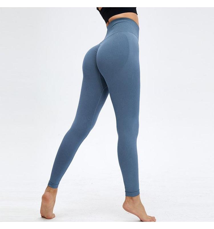 

Женские фитнес-женские сексуальные леггинсы для тренировок с подтяжкой бедер и талии, бесшовные леггинсы с высокой эластичностью S темно-синий