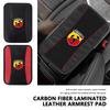 For Abarth Car Armrest Pad Carbon Fiber Leather Car Center Console Cover FR FIAT 500 Doblo Tipo Panda Ducato Punto Stilo