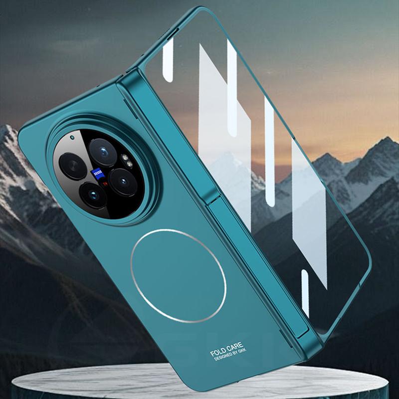 Magnetischer Scharnier-Rüstungshalter-Koffer für Vivo X Fold 6 5 Vorderbildschirmglas All-inclusive Kunststoff Mattes Cover für Vivo X Fold 6 Hülle