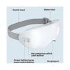 (White)Eyerelis Steam Therapy Eye Mask, Hot/Cold Compress with Adjustable Temperature, USB Rechargeable, Soft Silicone for Dry Eyes, Migraine Relief