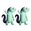 1/2/3/4/5/6/9/10/15Pcs Car Stickers Waterproof UV Resistant Strong Stickiness Self Adhesive Colorful Lizard Stickers Funny Decals