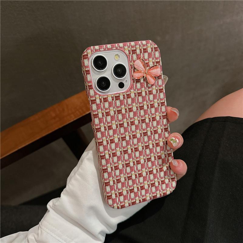 

Чехол для телефона с сетчатым узором 3D-бабочка, подходящий для 11/12/13/14/15/16/PRO/PROMAX/PLUS iPhone11Pro max