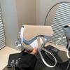 Fashion Trend Design Sense Niche Women's Bag Shoulder Messenger Bag Special-shaped Contrasting Color Splicing Saddle Bag