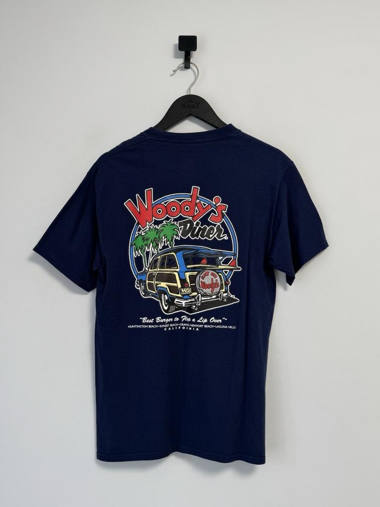 Woody's Surf Shop Hollywood T-Shirt Size Men’s M Blue