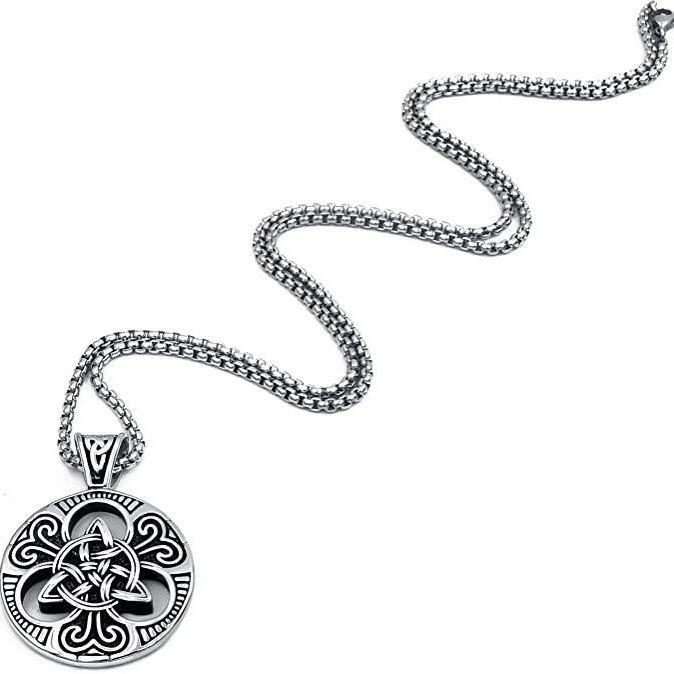 European Retro Punk Claddagh Pendant Necklace for Men