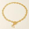 Blingbling Waist Belt Stylish Carved Floral Waist Chain Belt Elaborate Chain Belly Chain for Wedding Waist Chain
