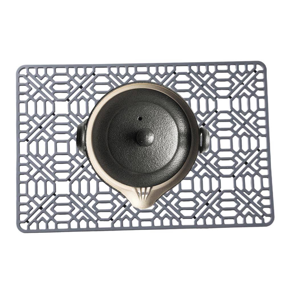 Silicone Dish Drying Mat Multi-Use Silicone Dish Drying Mats Easy Clean Slip Resistant Kitchen Dish Drain Drying Pad For