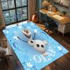 Cute Olaf Snowman Face Expression Rug Carpet Large Area Rug Non Slip Washable Floor Mat Gamer Room Bedroom Home Decor