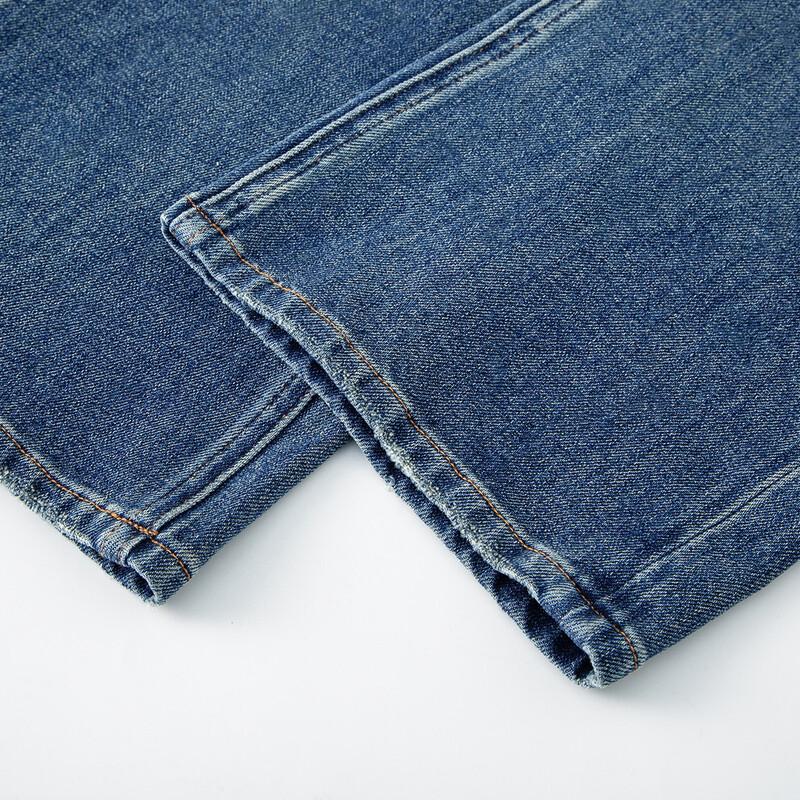 RAIN.CUN Women's High-Waisted Fleece-Lined Straight-Leg Jeans