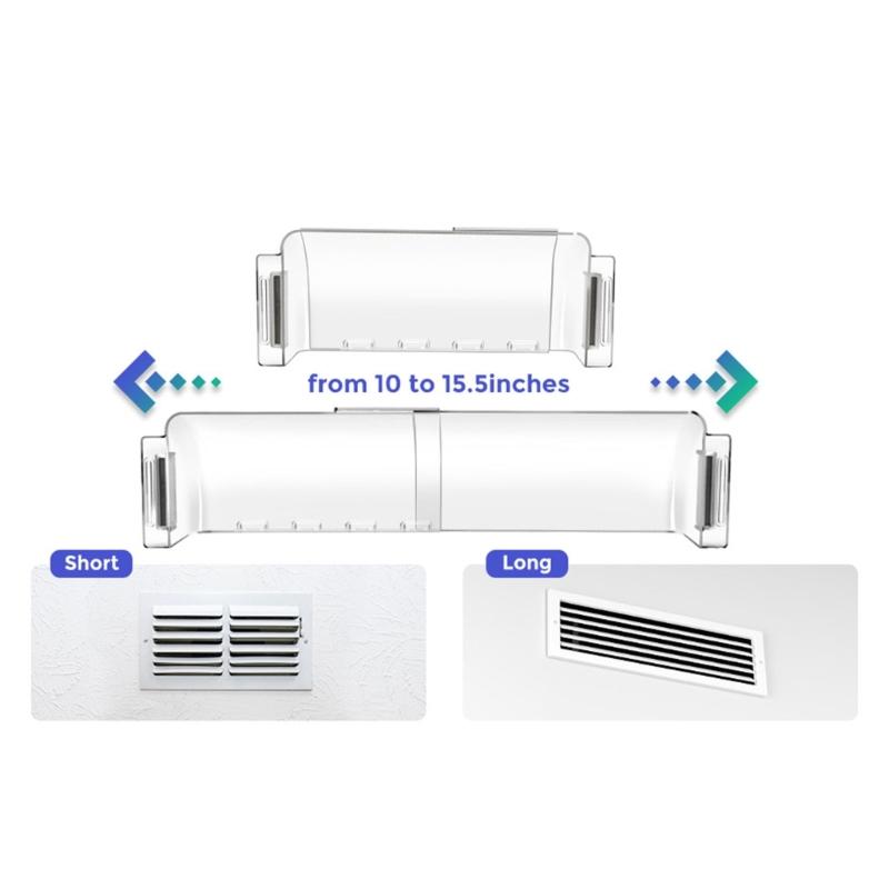 4Pcs Magnetic Adjustable Vent Covers Easy Installation Clear Adjustable Floor Vent Deflector Outlet Air Vent Diverter