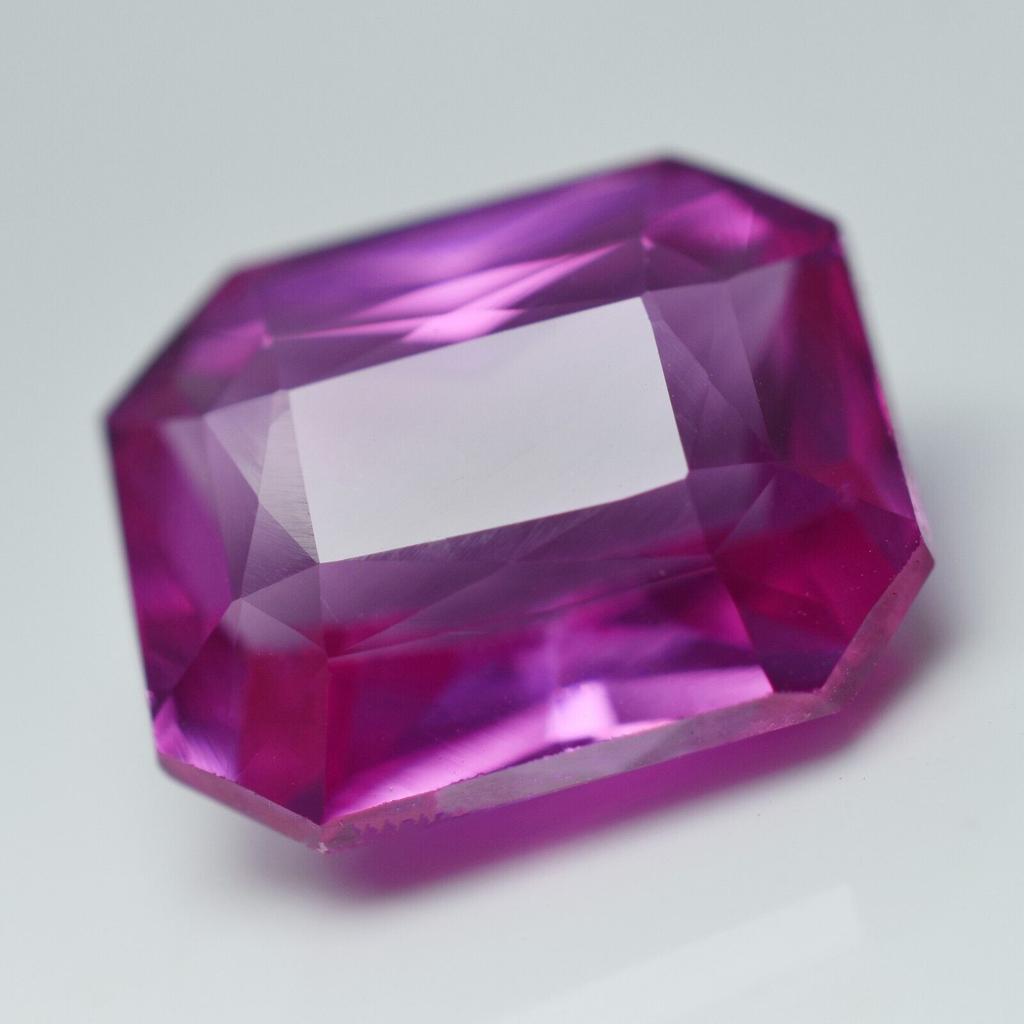 Beautiful Certified 10.25 Ct, NATURAL PINK Sapphire Emerald Cut Loose Gemstone