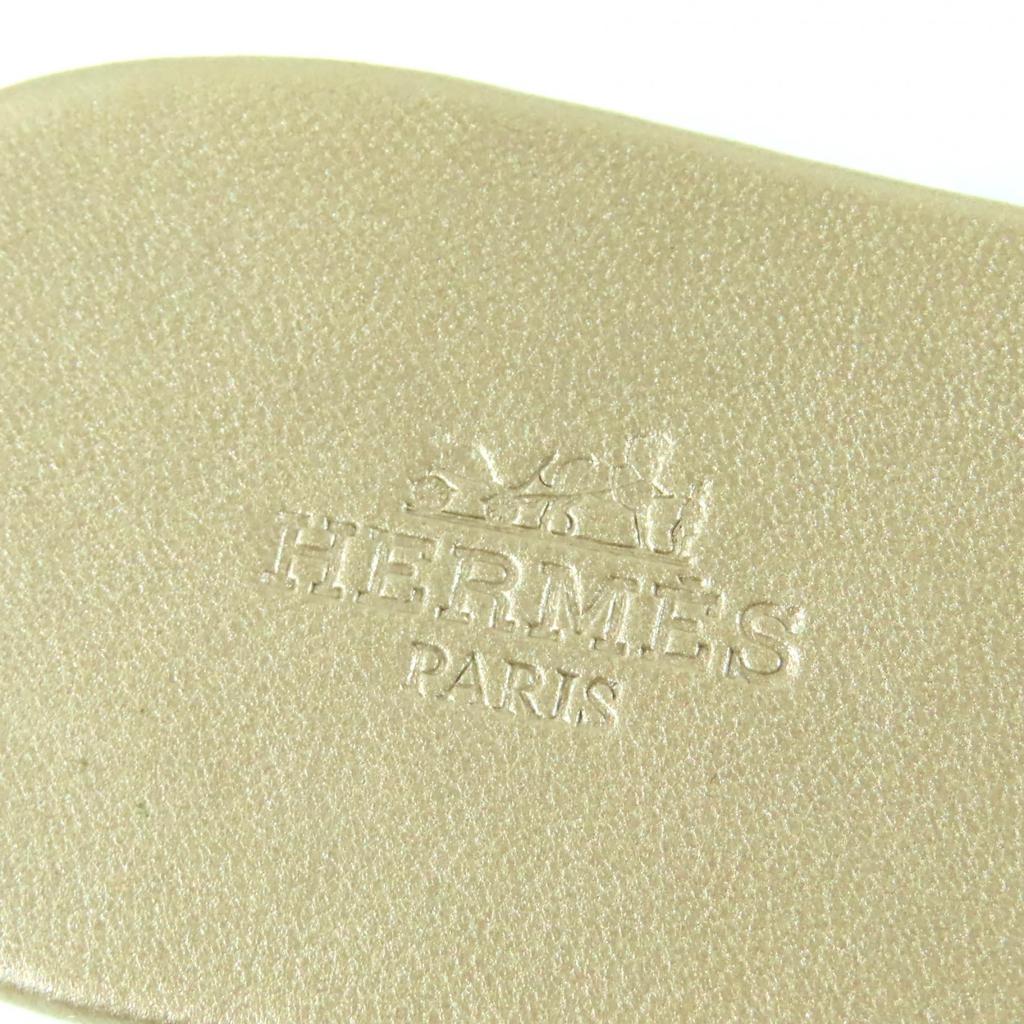 Great HERMES Sandals Medor Leather Thong Metal Pink Leather Women 36.5 Used