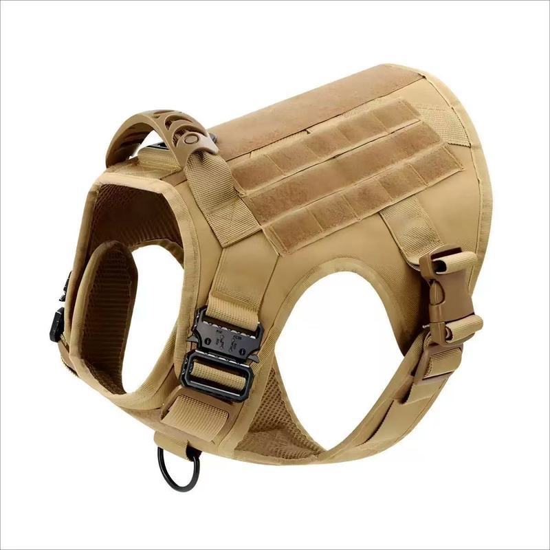 Tactical Leash and Harness Set, Nylon, for Large Dogs, Including a Dog Vest and a Pet Chest and Neck Collar